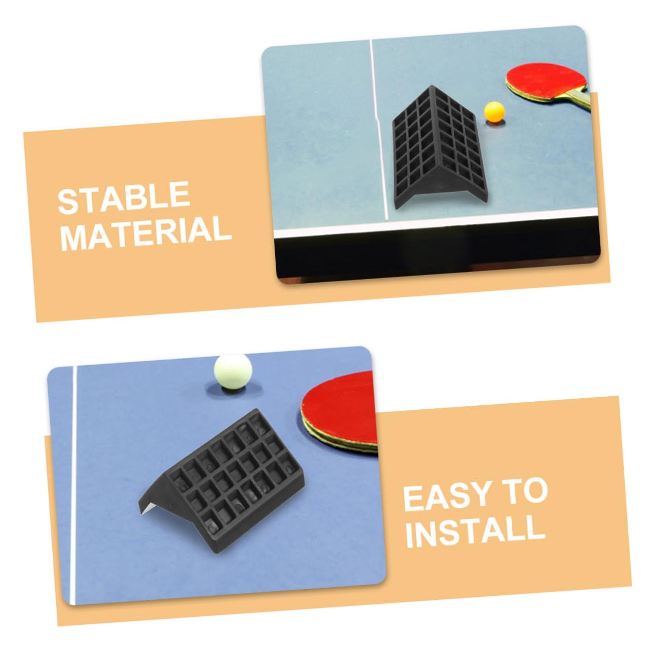 TOYANDONA 3 Set Tavolo Pong con Angolari Protezione Resistente Facile Installare Nera Estende La Durata del Tavolo Tennis 4 * 3