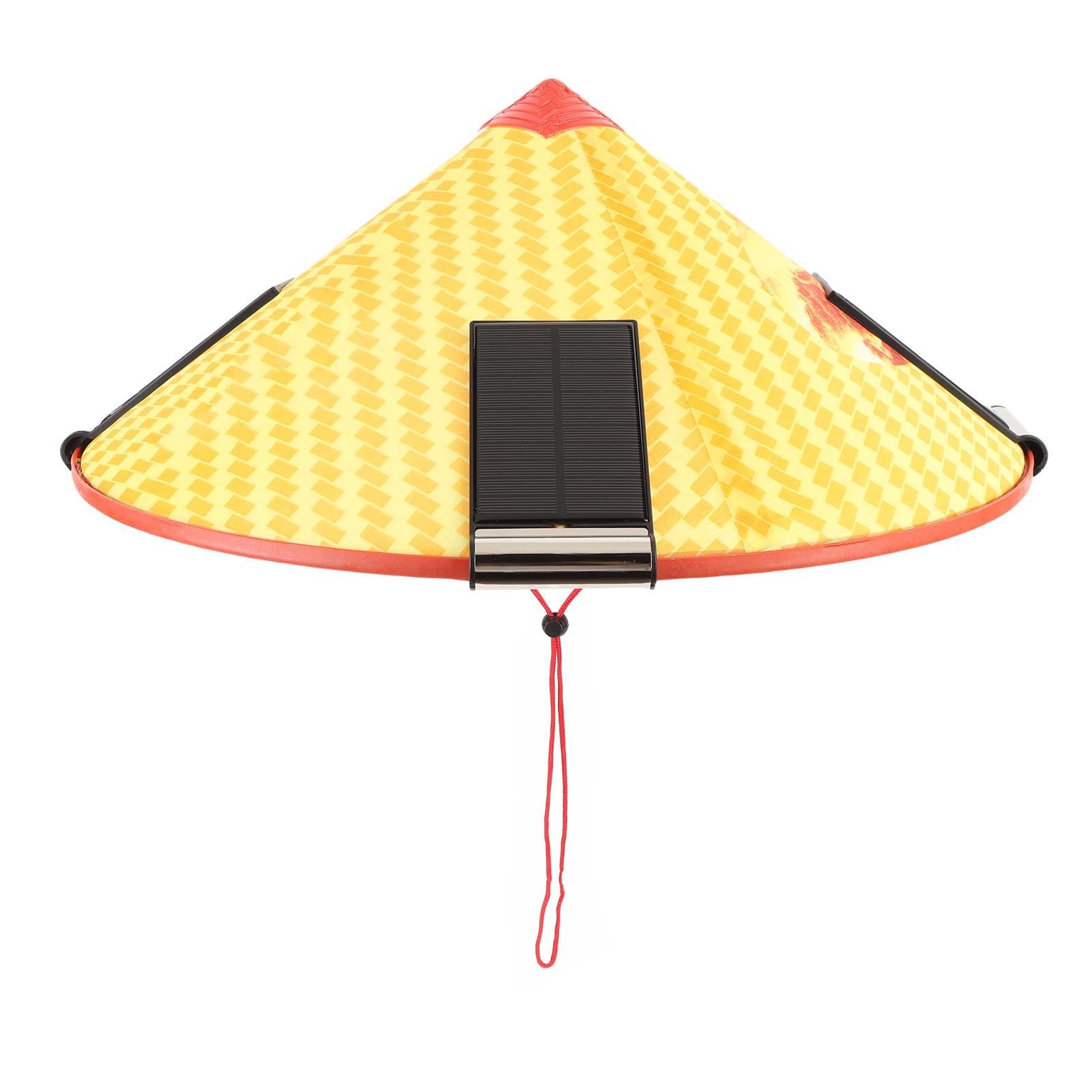 Ventilatore solare Cappello conico USB ricaricabile Parasole Raffreddamento per servizi igienico-sanitari estivi Agricoltura Raccolta del tè Pesca Lavoro all'aperto