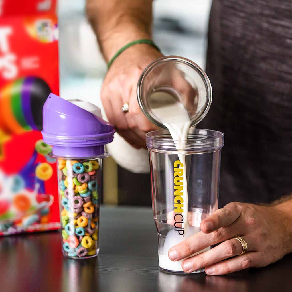 CRUNCHCUP XL Portable Cereal Cup for Breakfast On the Go - Purple image 5