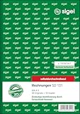 SIGEL SD131 Rechnungen fortlaufend nummeriert, eindeutige 7stellige Nummer wie vom Finanzamt vorgeschrieben, A5, 2x50 Blatt, selbstdurchschreibend, mit Abheftlochung, Rechnungsblock