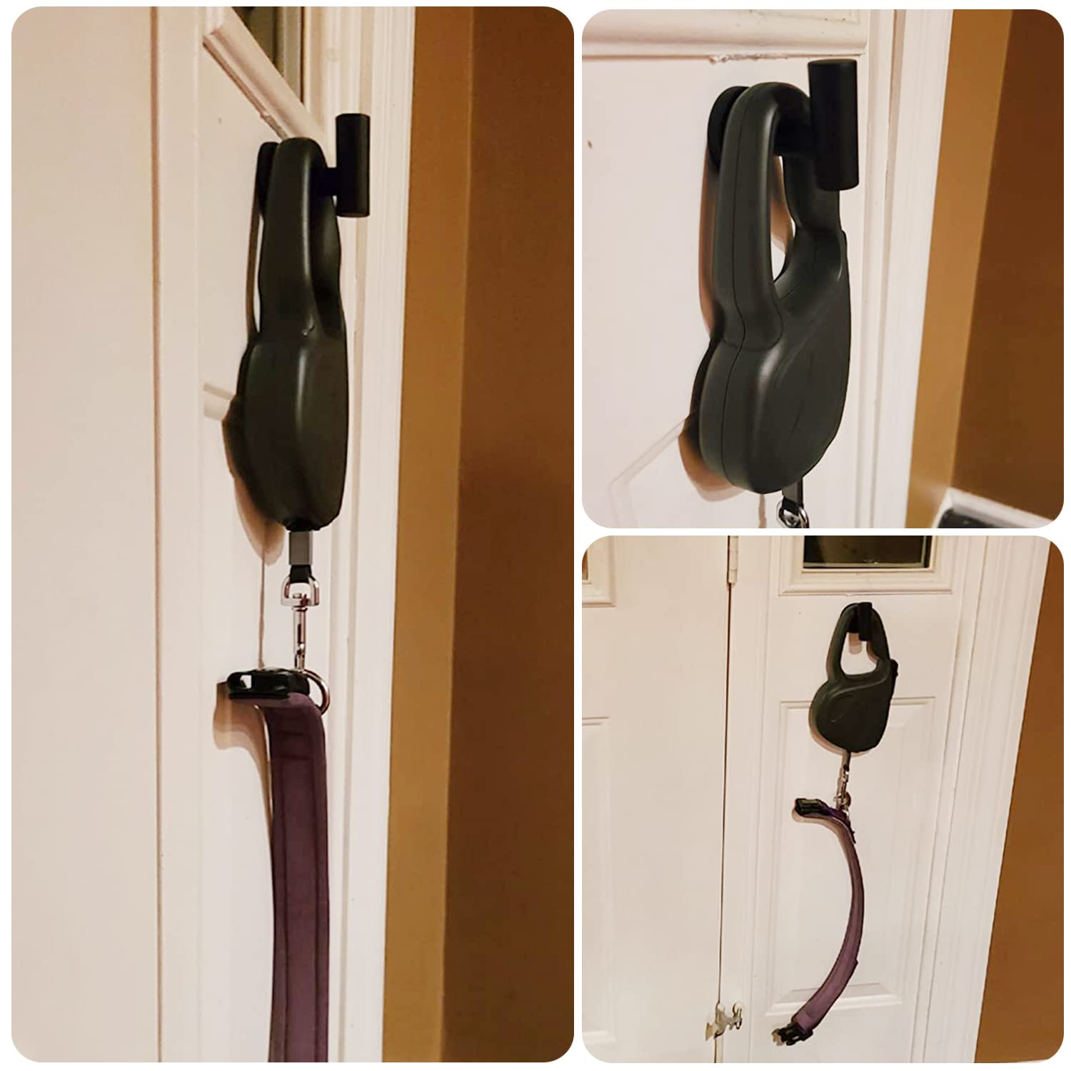 MUTUACTOR Robustes crochets revêtus magnétiquement, crochets de garage avec de terres rares pour suspendre la croisière de classe, casiers de cuisine, portes métallique (D43mm 4Hook)