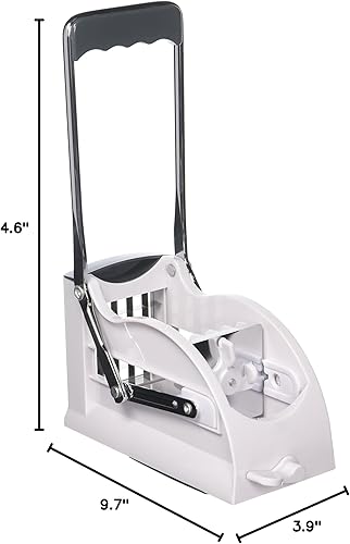 Vista 3 de Westmark rebanador de papas fritas multiuso con 3 hojas de acero inoxidables ajustables de distinto grosor y almohadilla antiderrapante de succión