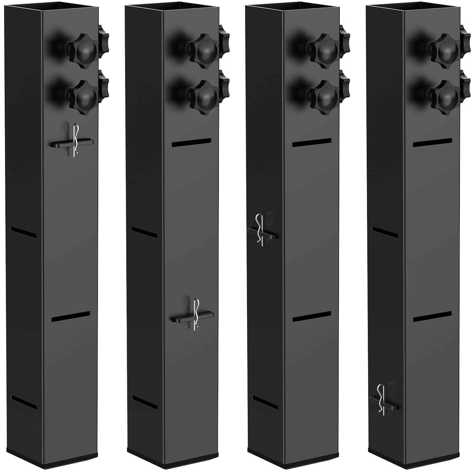 Photo 1 of Fengone Carbon Steel Bed Risers - 2.3" Diameter, Adjustable Height
