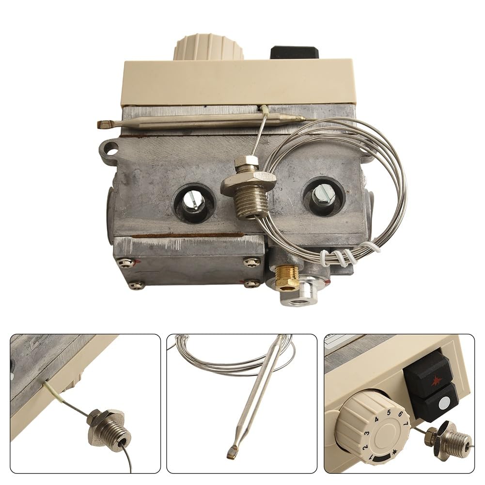 Zoegneer 710 Gas Termostato Control Válvula Controlador de Temperatura 120-200 Celsius Para Freidora Comercial Horno Wok ABS Material 50MPa Presión de Entrada