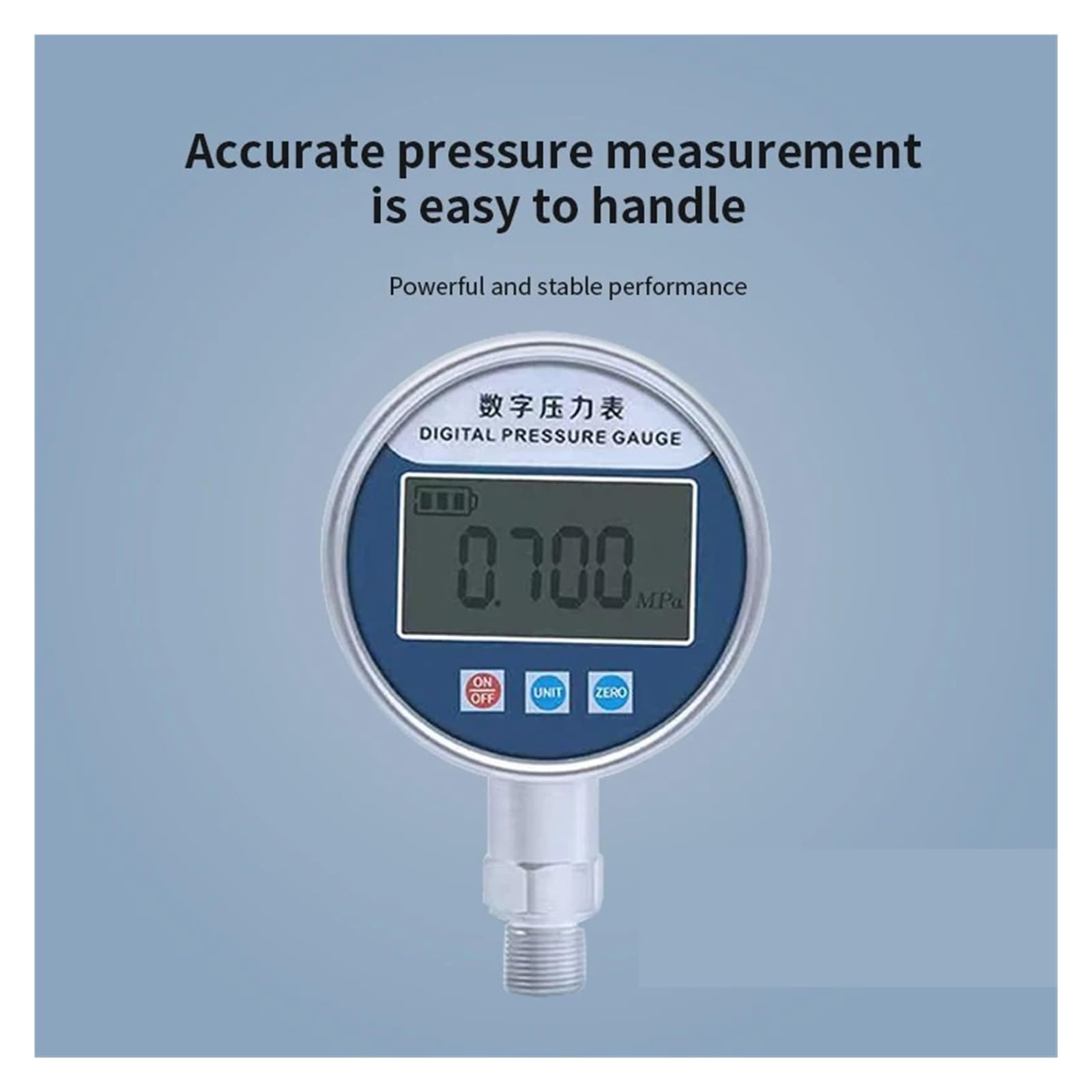 Ciśnieniomierz, Elektroniczny manometr 60mm Dial cyfrowy wyświetlacz LCD, hydrauliczny podciśnieniowy do pomiaru ciśnienia oleju wodnego(0-30Kpa)