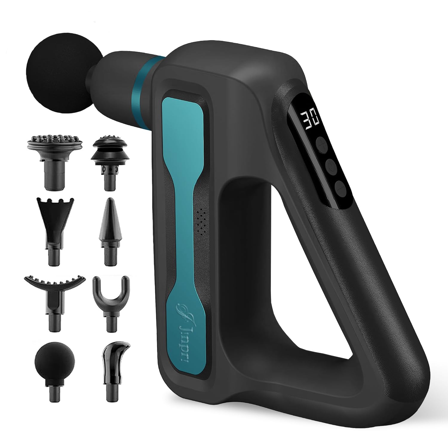 JINPRI Gun Massager For Pain Relief-Massage Gun Machine For Fully Body-Gun Massager Rechargeable With 6 Speed Setting For Muscle Massage Of Back,Neck,Shoulder,Hand,Foot&Leg For Daily Use (32-SPEED)