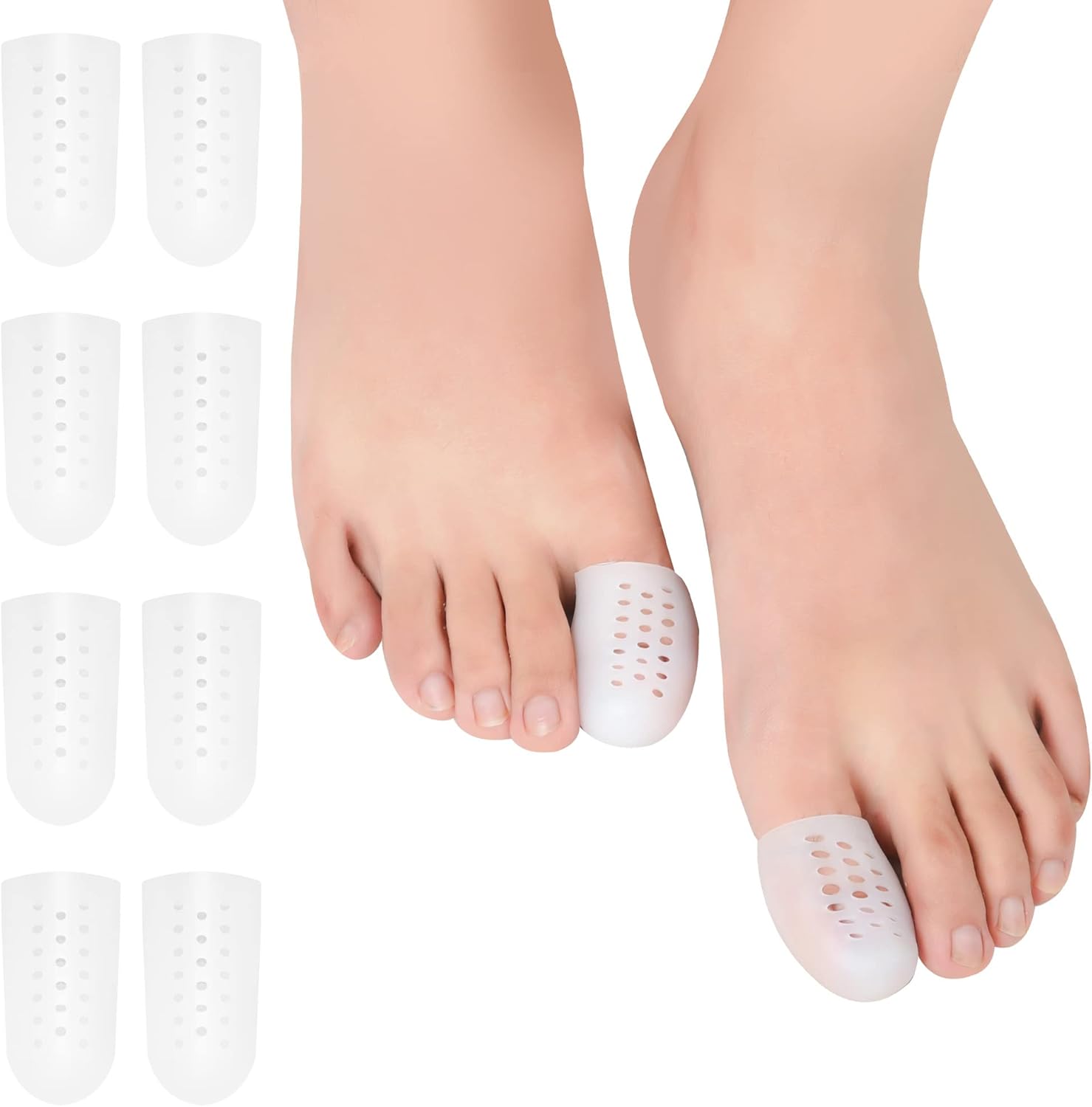 Big Toe Protectors Breathable Toe Caps with Holes 8 Pack