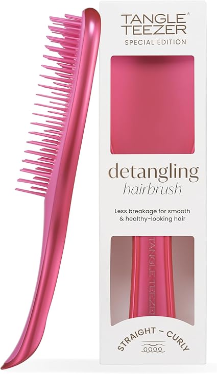 Tangle Teezer Ultimate Detangler Hairbrush - Spazzola cromata per capelli bagnati e asciutti - Doppie setole - Sciogli nodi per tutti i tipi di capelli - Afterparty Rosa