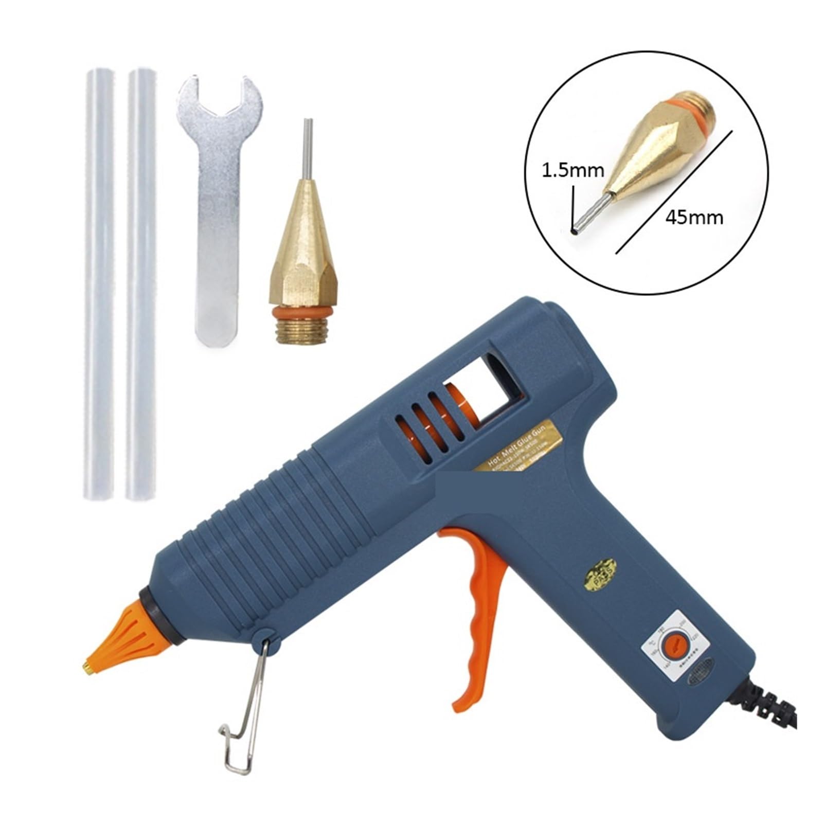 Pistolet do klejenia na gorąco Pistolet Do Klejenia Na Gorąco 150W Pistolet Do Klejenia Z Regulacją Temperatury Długa Dysza Do Klejów W Sztyfcie 11mm Przemysłowe I Rękodzieło DIY Pistolet Do Klejenia