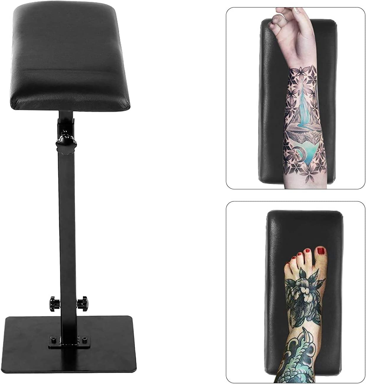 GOTOTOP Transportable Tattoo Armlehne Beinauflage Armauflage Armstütze Beinstütze Höhenverstellbar 63-95cm Schwerlast Tattoo Armrest