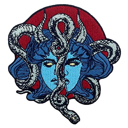 ZEGIN Parche termoadhesivo para la Ropa, diseño de Máscara misteriosa y Serpiente