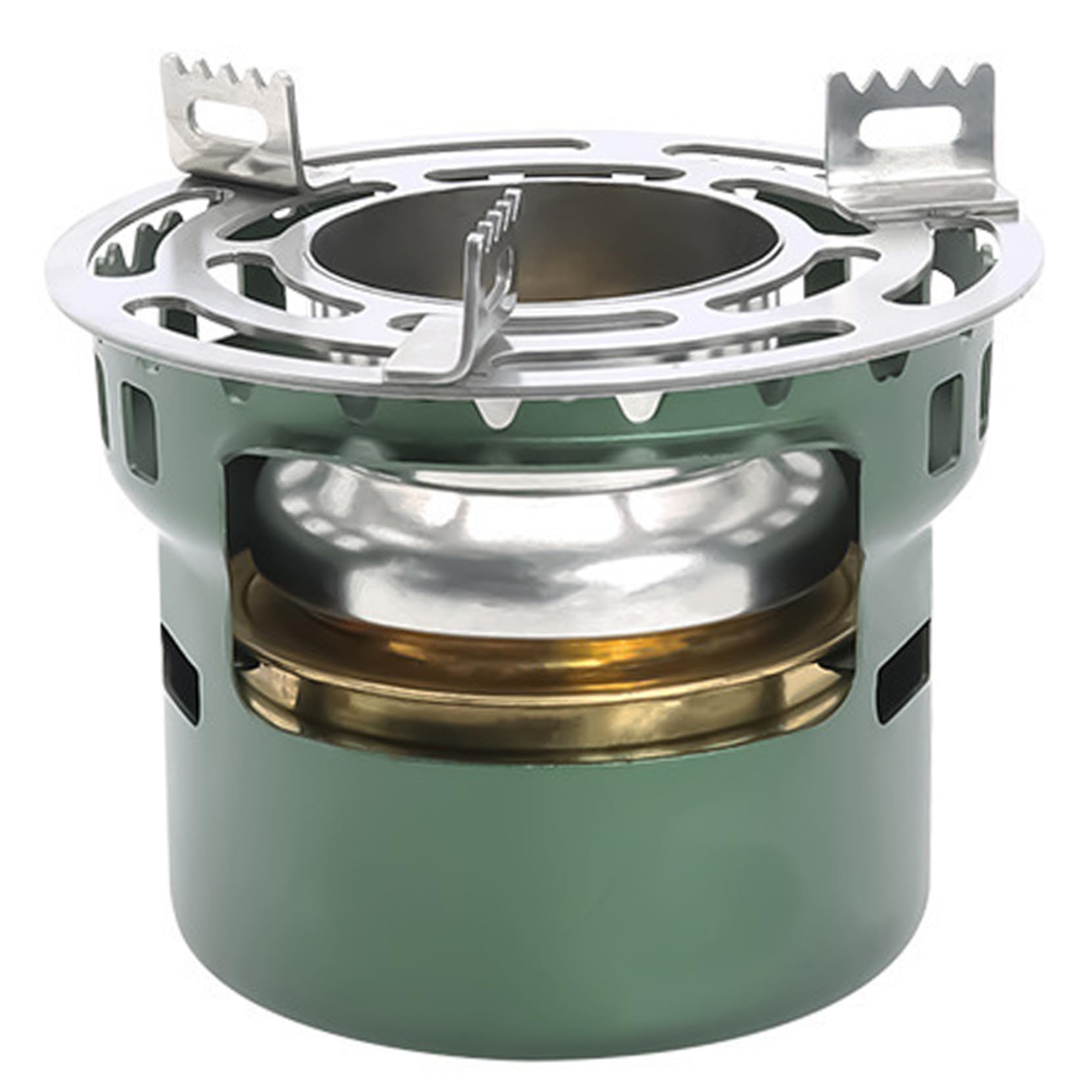 Alcohol Stove, Adjustable Temperature Mini Spirit Burner with Pot Stand, Portable Camping Stove, Lightweight Backpacking, Outdoor Camping Burner for BBQ Cooking Picnic