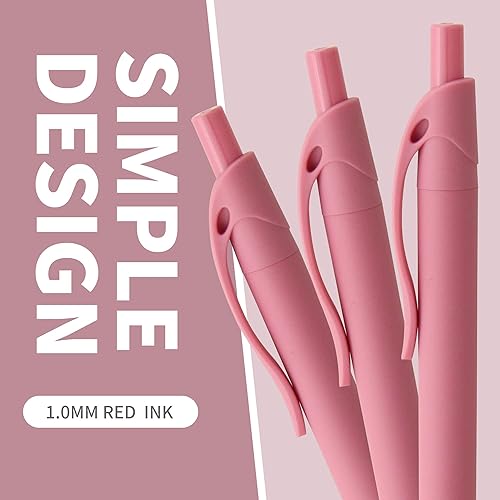 Miniatura 3 de deegtran 50 bolígrafos de tinta roja de barril rojo + 50 bolígrafos de tinta azul azul