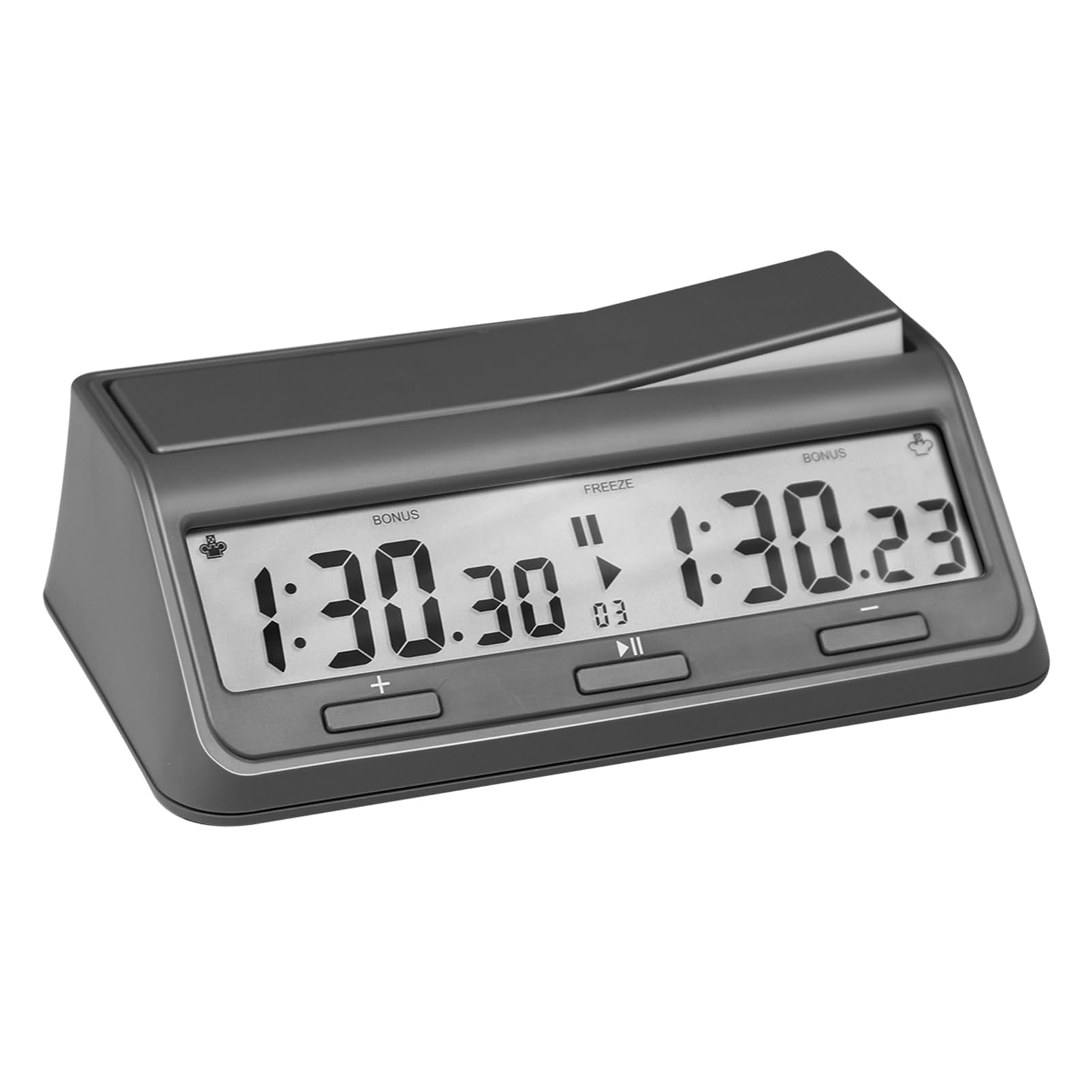 Professionelle Digitale Schachuhr für 2 Spieler 37 voreingestellte Programme Countdown Verzögerungsmodi LCD-Display für Schach und chinesisches Schach
