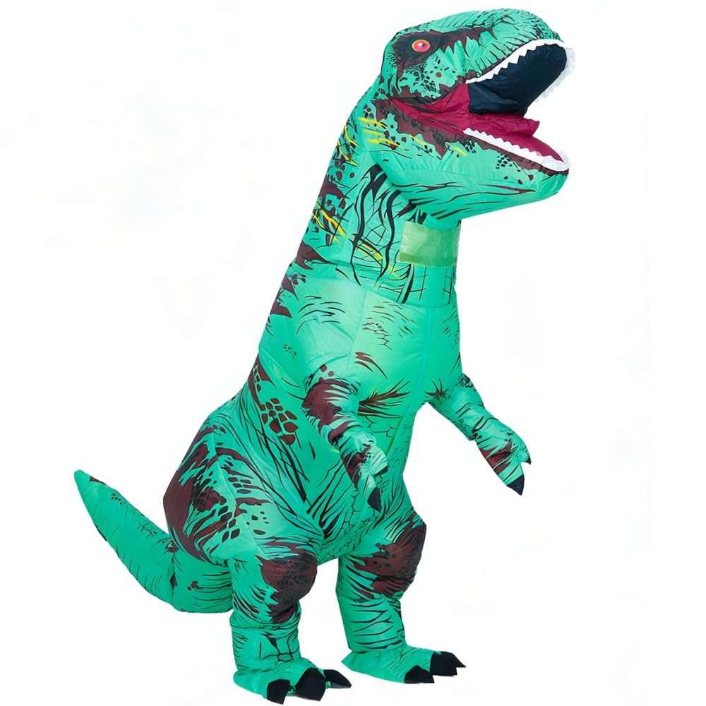 Rysotowy Disfraz inflable de dinosaurio para adultos, disfraz de T-rex divertido para fiesta, disfraz de dinosaurio de Halloween
