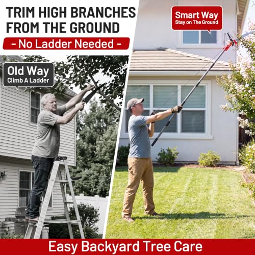Suchtale 10FT Pole Tree Pruner for High Branch Trimming with Saw - Image 5