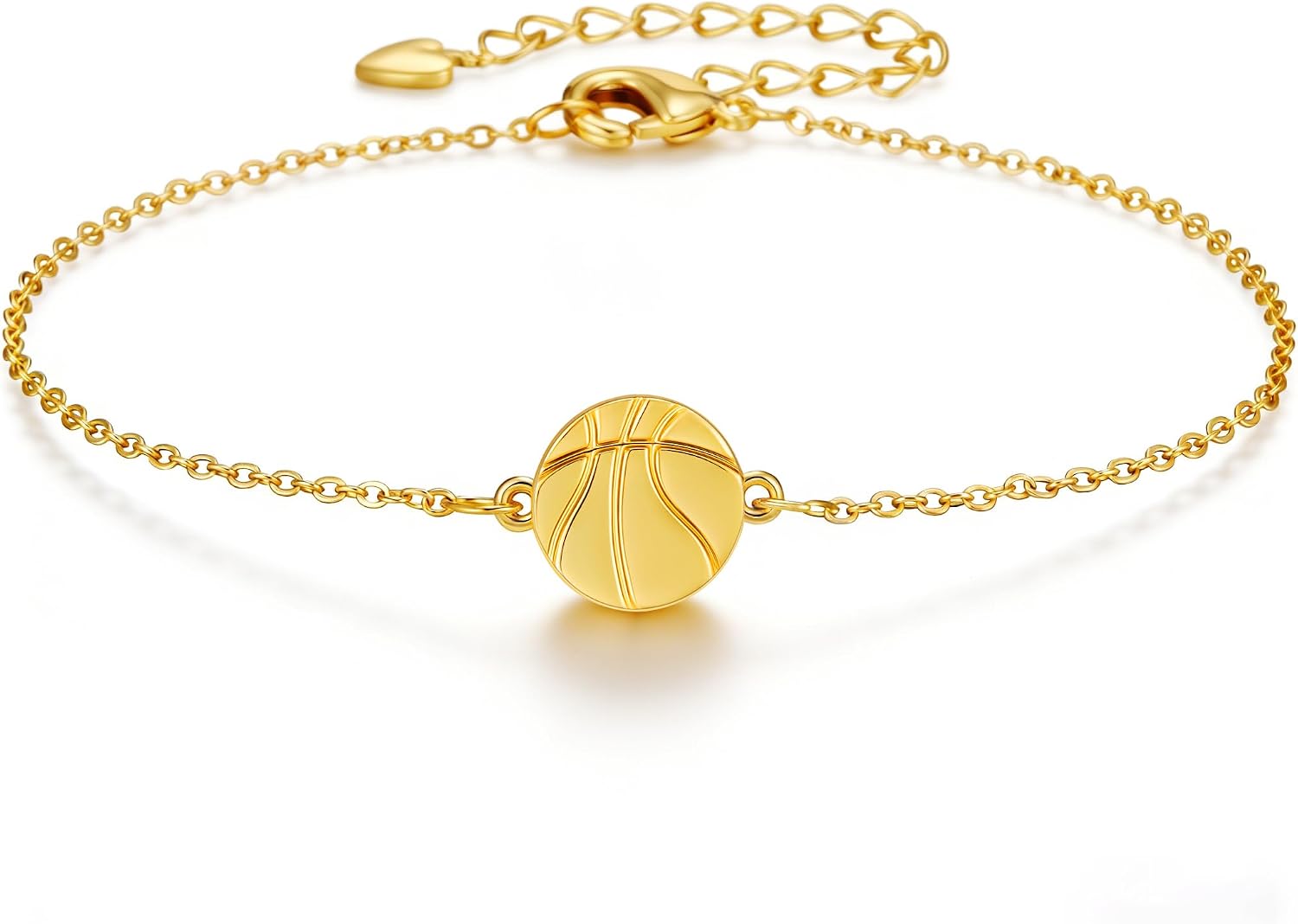 Ascona Easter Basket Stuffers Dainty Gold Softball/Football/Basketball/Volleyball/Soccer Bracelets for Women Trendy,14K Gold Plated Bracelet Sport Accessories Jewelry Gift for Teens Coach Players