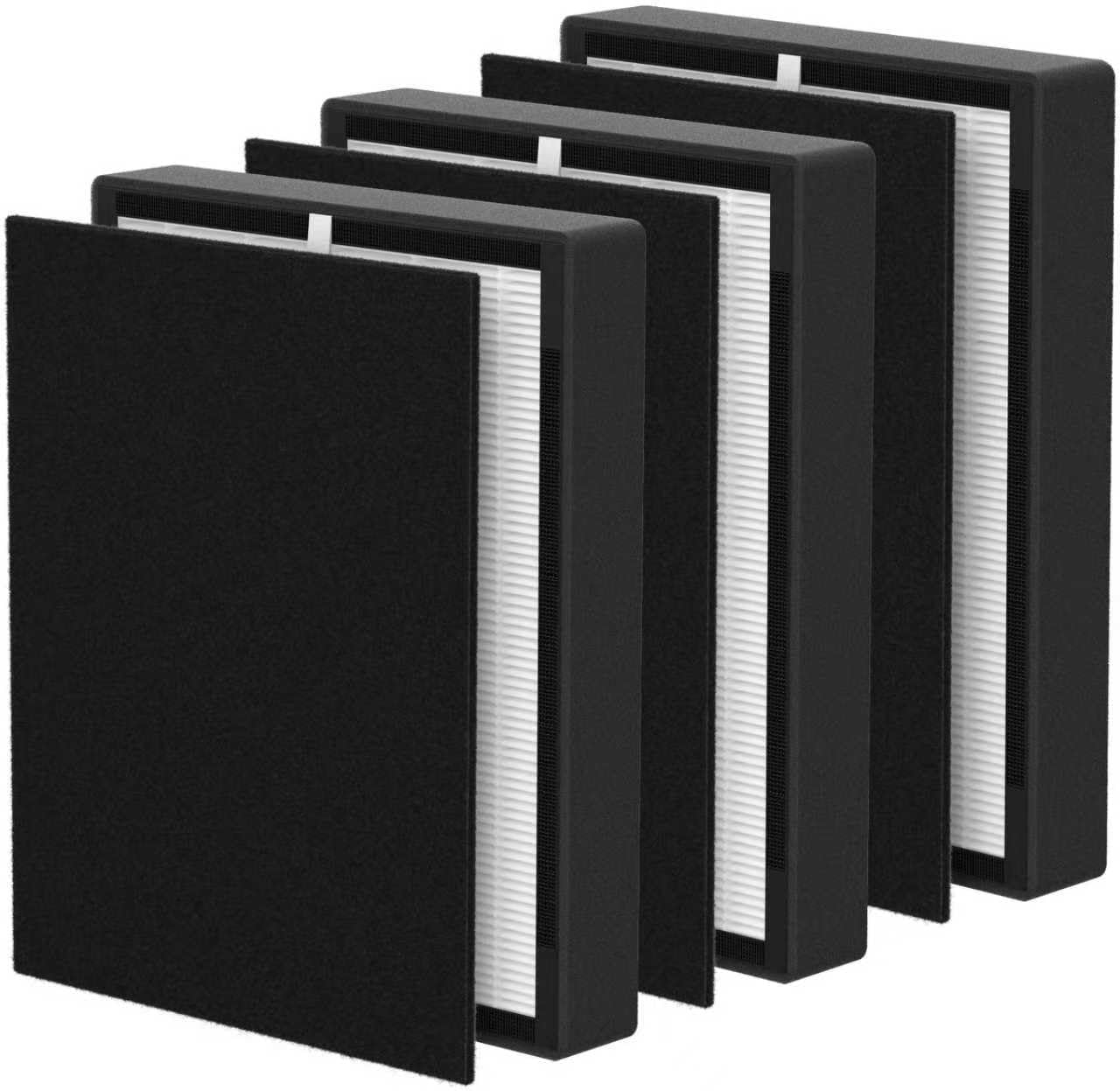 3 Packs True HEPA Replacement Filters for BreatheSmart 45i & Flex BH400 Air Purifi-er, Part # B4-Fresh & # FL40-Silver-Carbon, Includes 3 Pre-Filters