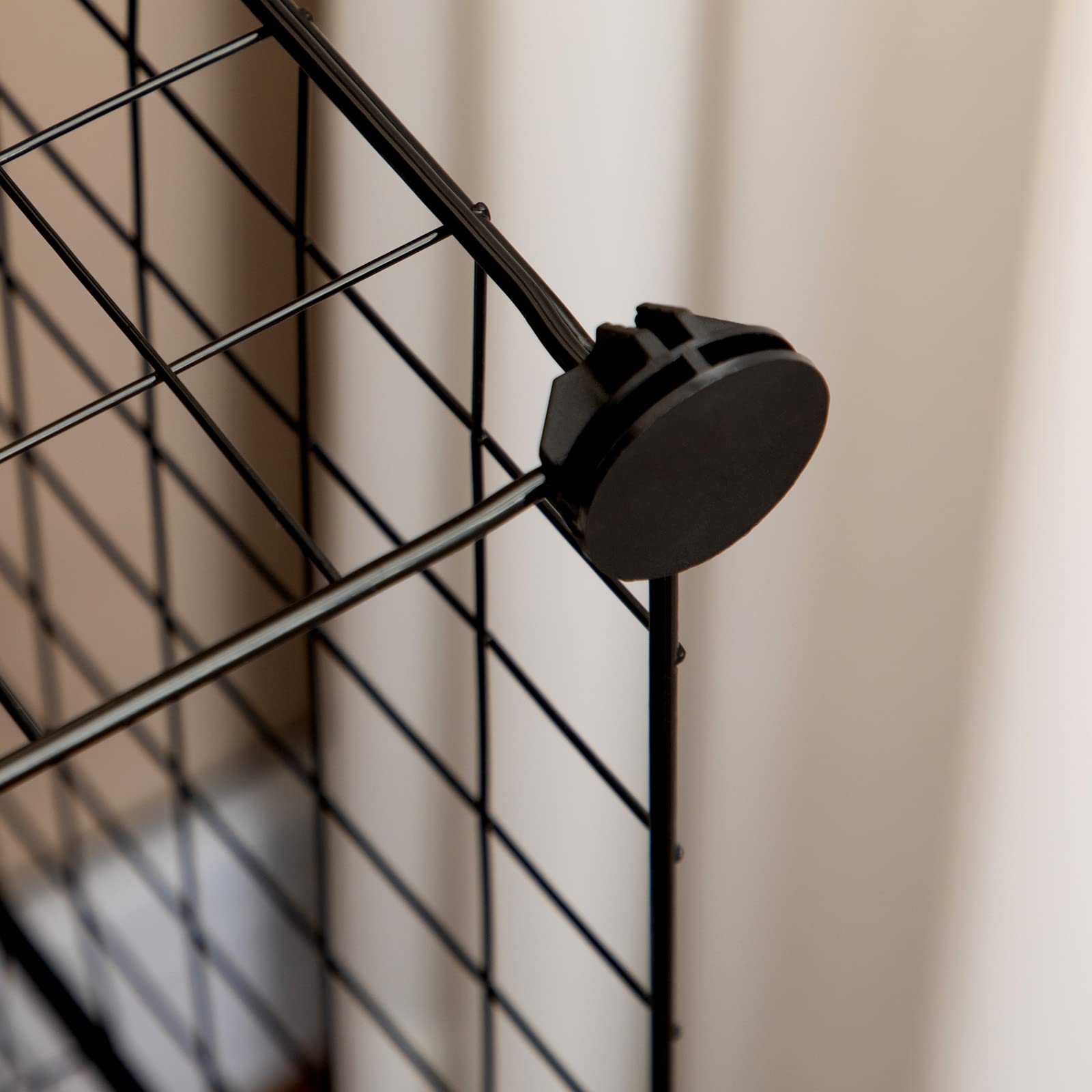HOMCOM Étagère Modulable Meuble de Rangement Cube 9 Compartiments Noir | Étagère Cube DIY en Treillis Métallique, pour Salon, Chambre à Coucher