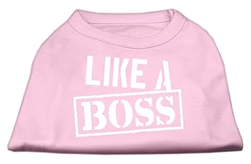 Mirage Pet Products Like a Boss Screen Print Shirt Light Pink XXL (18)
