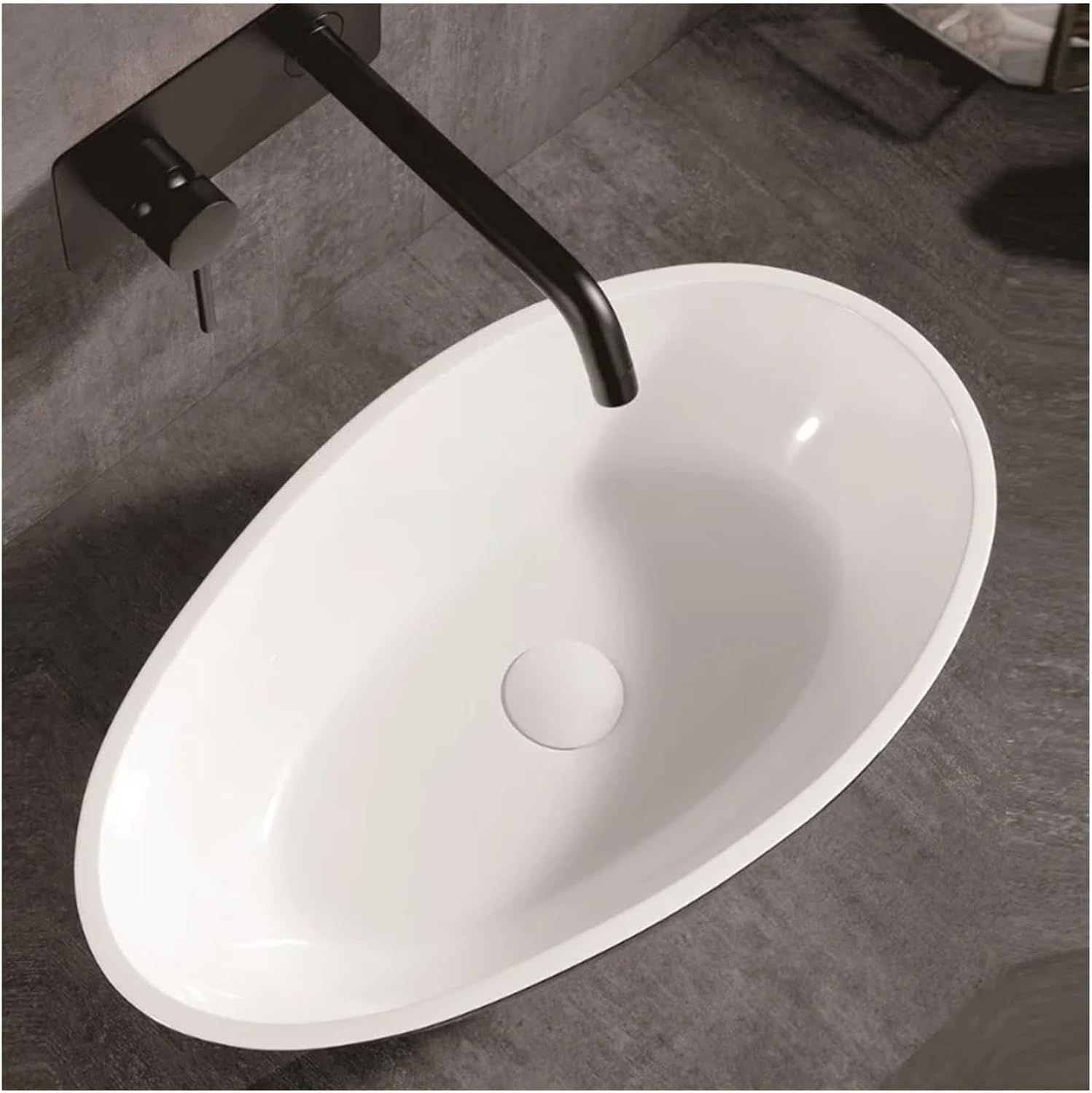 sustitución de Tapones de Fregadero Pop up, Tapón de desagüe emergente con Cubierta Blanca for Lavabo de baño(B Without Hole)