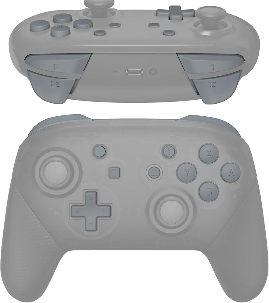 Amazon.com: eXtremeRate New Hope Gray Repair ABXY D-pad ZR ZL L R