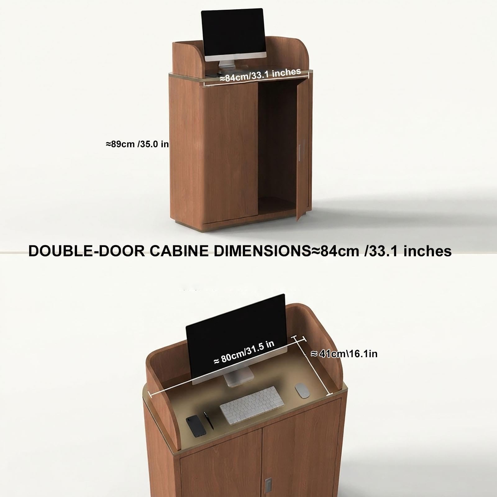 Moderner Empfangstresen mit Stauraumschrank