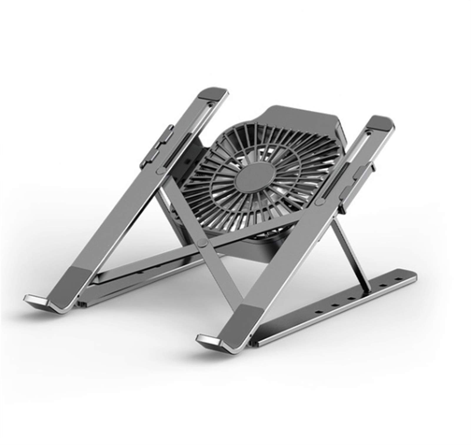 Portable Laptop Cooling Stand with Fan Foldable Aluminum Alloy Notebook Cooler Pad Holder Adjustable for 17inch Laptop Tablet