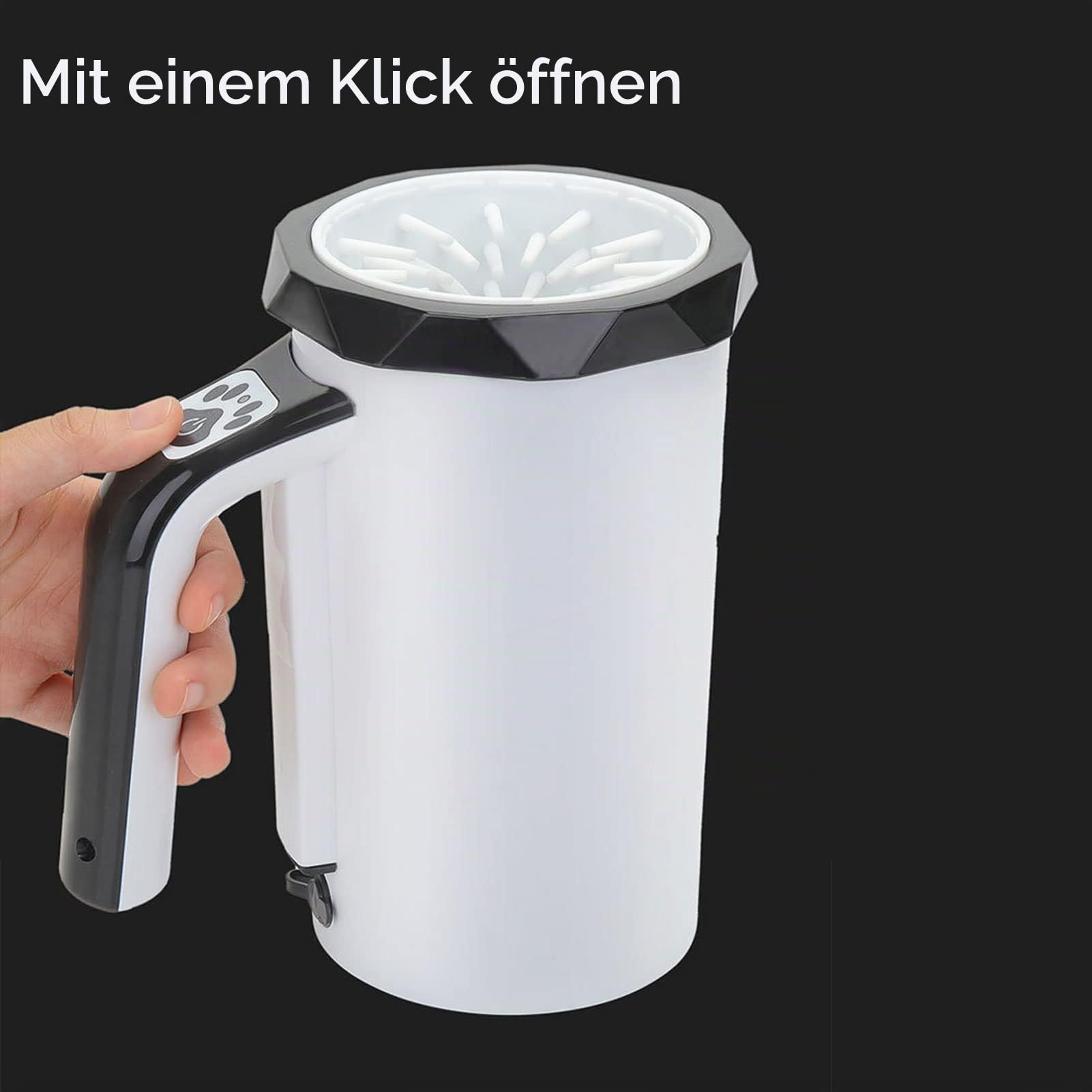 Automatischer Hundepfotenreiniger, USB wiederaufladbare tragbare elektronische Pfotenwaschanlage Hundepfotenwaschanlage mit Griff, Verwenden Sie diese Hundepfotenwaschanlage
