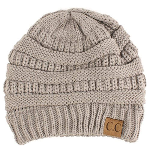 Image of Hatsandscarf CC Exclusives Solid Color Beanie Tail Hat for Adult (MB-20A)