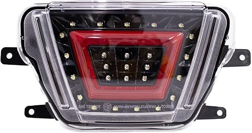 Accesorios de luces exteriores rojas multifunción estilo F1, 4ª funciones, kit de parachoques de luz antiniebla de marcha atrás/freno/funcionamiento