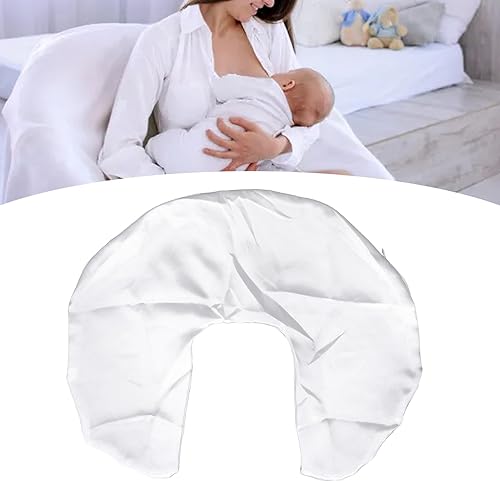Miniatura 3 de Aramox Funda de almohada de satén súper suave, compatible con la almohada de lactancia, lavable, agradable a la piel, transpirable para una