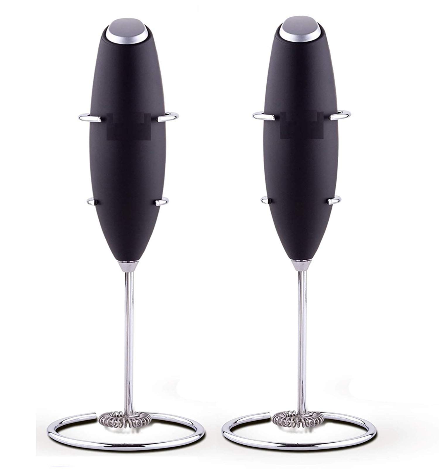 Espumador De Leche Eléctrico, Cafetera De Mano, Máquina De Hacer Espuma para Café con Leche, Batidora De Bebidas, Licuadora Potente, Utensilios para Hornear, Mini Espumadora para Capuchino-2 pcs