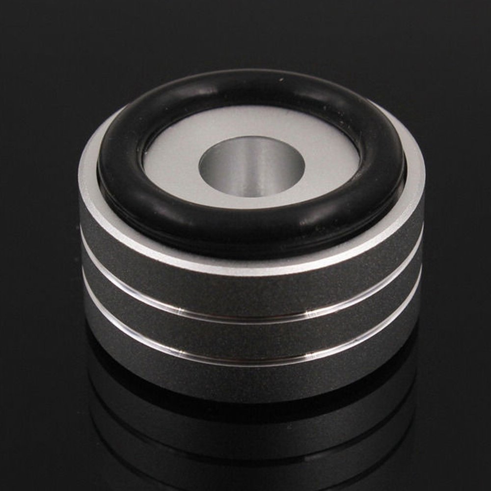 4pcs shock absorber pads, 20 * 8mm speaker insulation feet aluminum speaker shock base pad amplifier pads. (Black