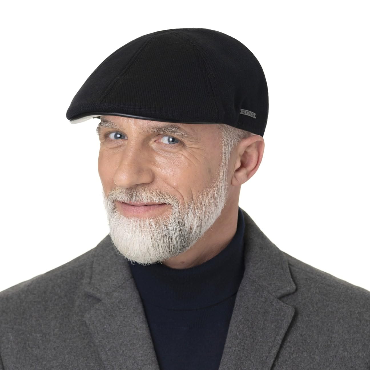 Stetson Gorra Muskegon Gatsby Hombre Gorra de Punto con Visera de Cuero Otoño Invierno