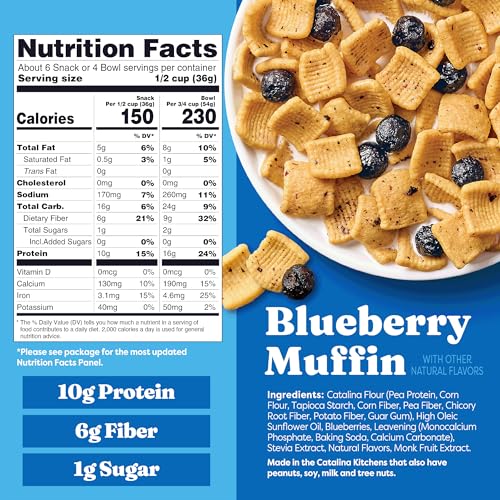 Image of Catalina Crunch Protein Cereal | Sugar Free Breakfast Cereal with up to 11g of Protein | Gluten Free, Keto Friendly | Variety Pack 5 Flavors (Pack of 5)