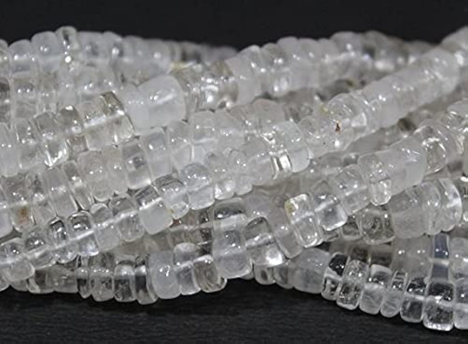 Cristal de roche perles heishi en quartz transparent pour créer un cadeau personnalisé