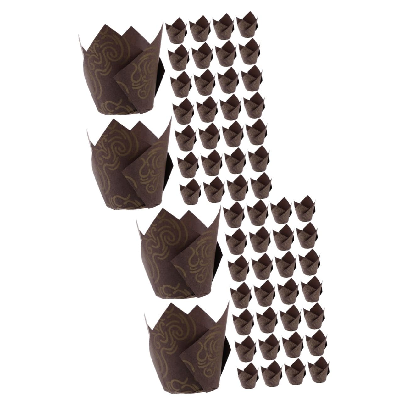 SOLUSTRE 2 Sätze Muffinförmchen Tulip Cupcake Liner Backpapier Ölbeständige Papierbecher Für Hochzeiten Partys Und Feierlichkeiten Dekorative Backzubehör Für Cupcakes Und 250 Stück * 2