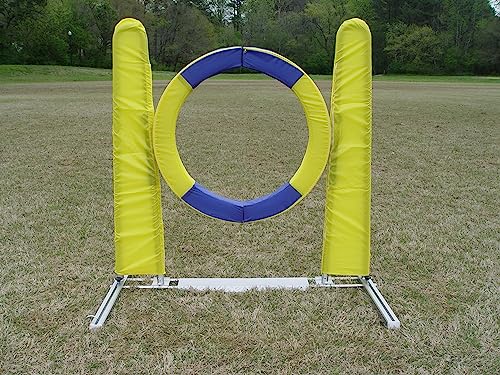 Self-Reset Dog Agility Tire Jump with Non-Rust Aluminum Alloy Frame