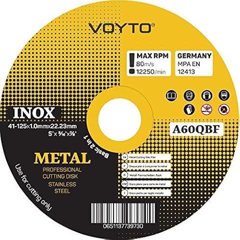 TOP QUALITY Pack of 10 x Ultra thin 125 x 1mm for Angle Grinder- Stainless steel cuttings dics - metal cutting slitting discs Cover