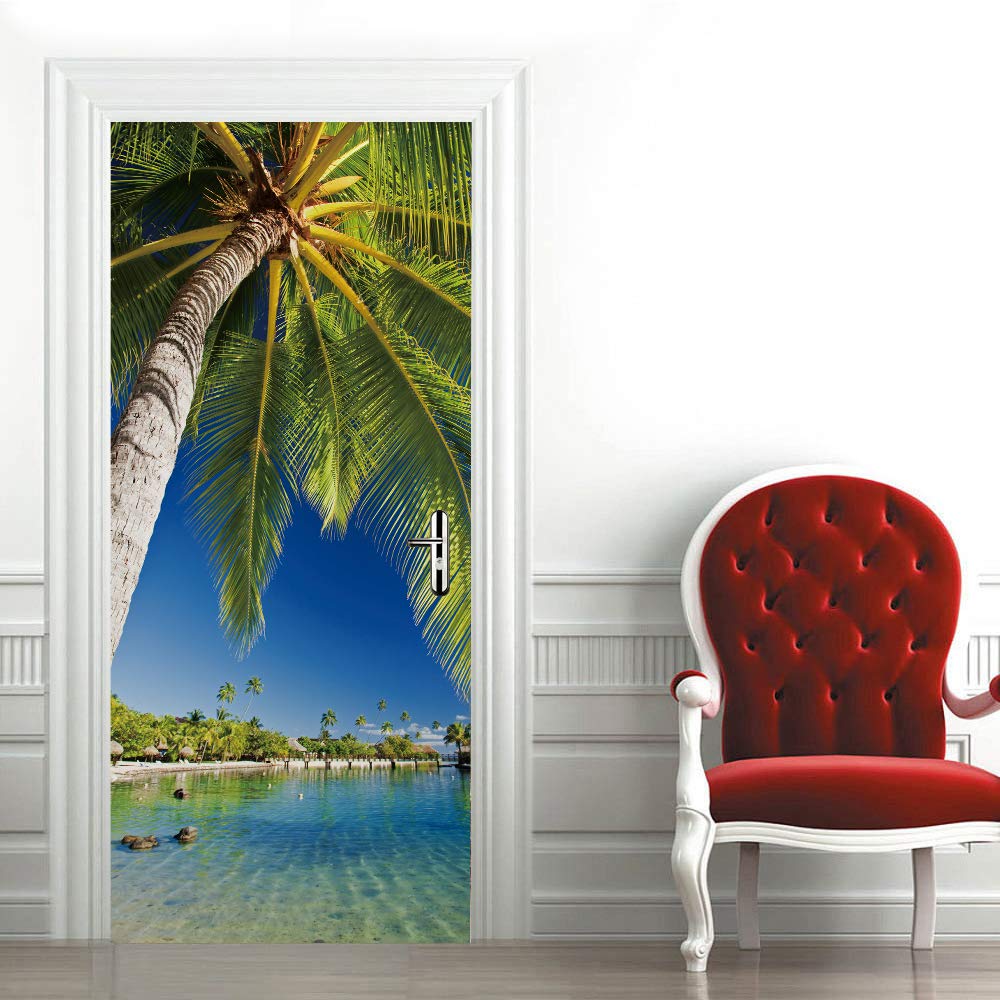 Papier peint art décor 93x205 cm en vinyle haut de gamme Palma e Mare
