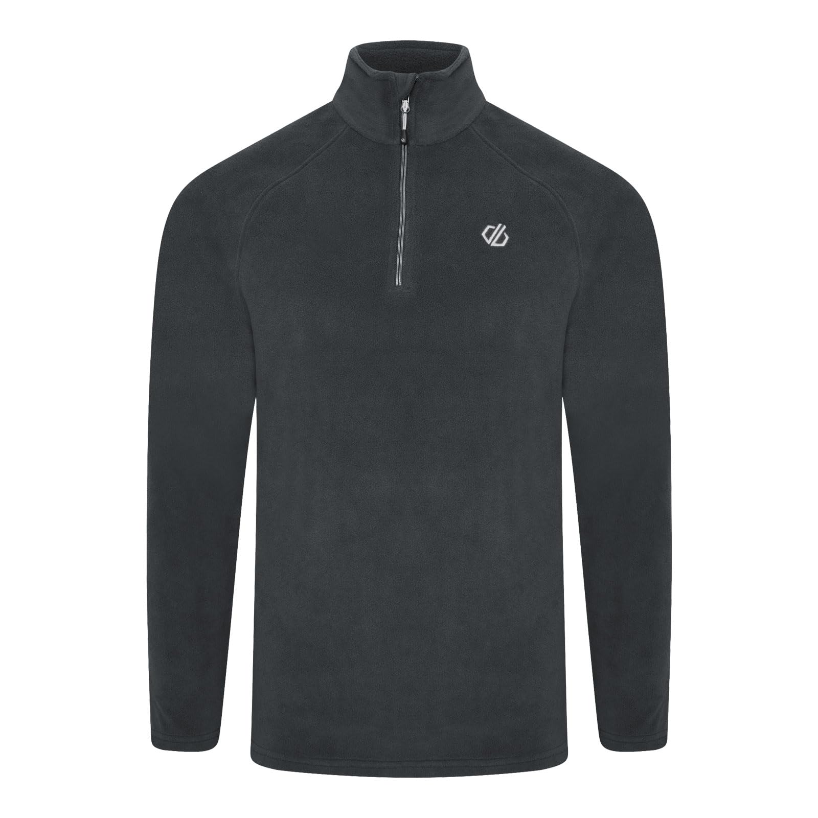 Dare 2b Mens Freethink II Half Zip Sweatshirt Fleece Jacket, Sustainable & Soft - Perfect for Outdoors, Walking, Hiking & Camping Ebony Grey