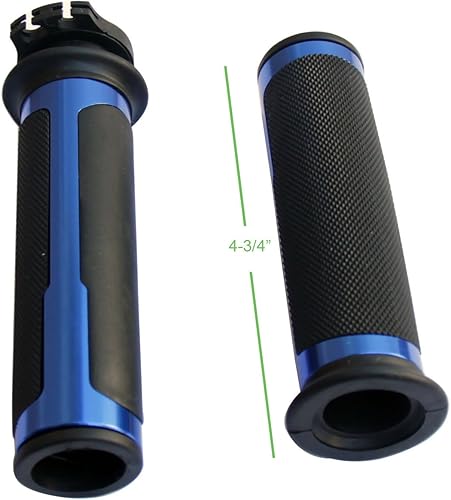Miniatura 3 de Manillar azul extremo abierto Grips Gel con tubos de acelerador compatible para Yamaha YZF R1 2001