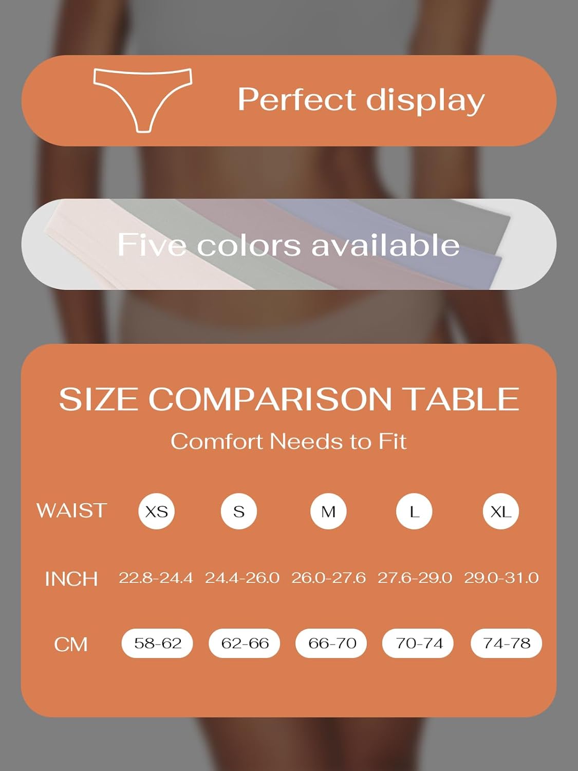 REORIA High Waisted Thongs for Women Breathable Seamless Thong Panties Sexy No Show Underwear 5 Pack - Image 6