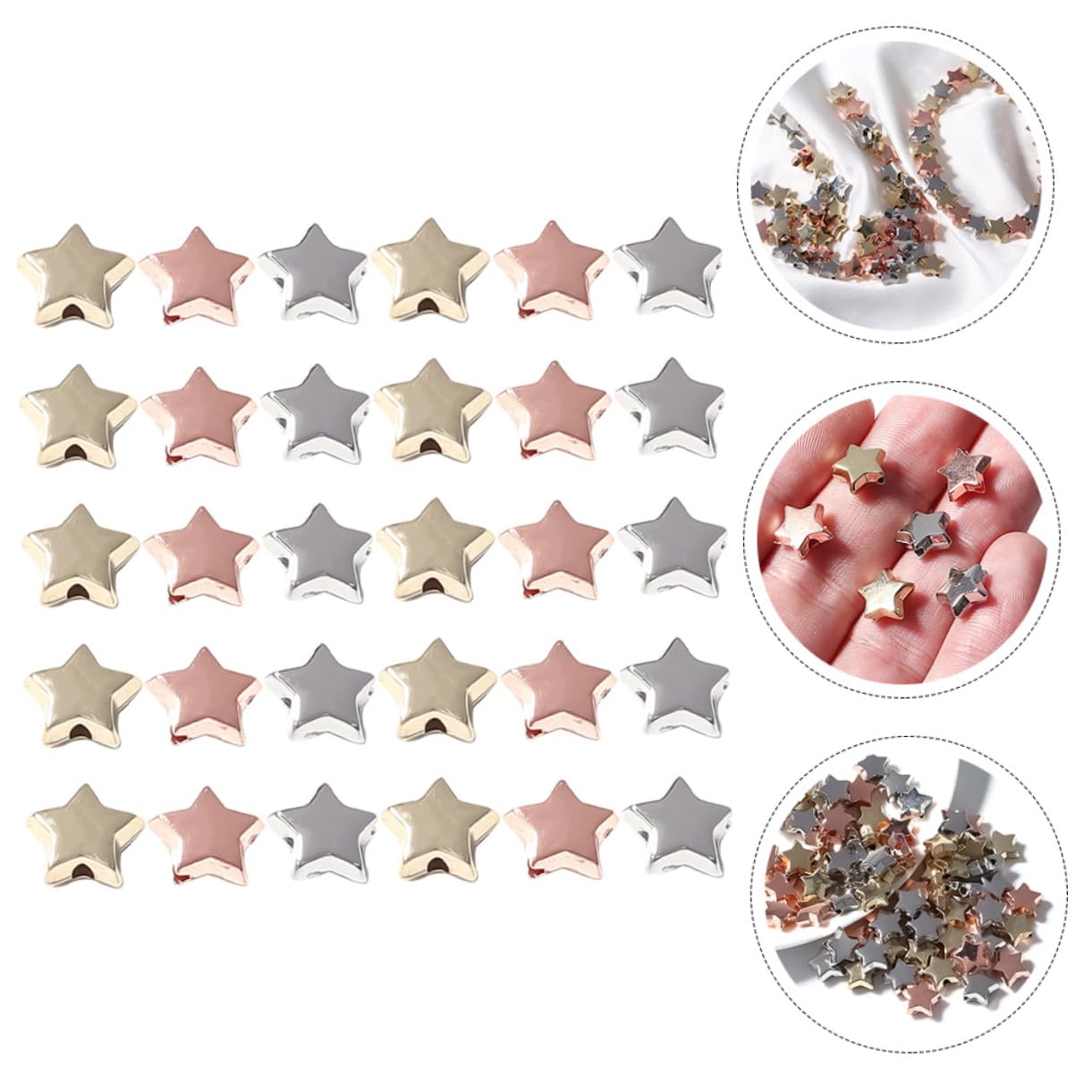 NUOBESTY 1200stücke Sternperlen Bunte Ccb Schmuckperlen Für Armbänder Halsketten Und Kreative Bastelprojekte Als Zwischenperlen Für Einzigartigen Schmuck Pro Packung