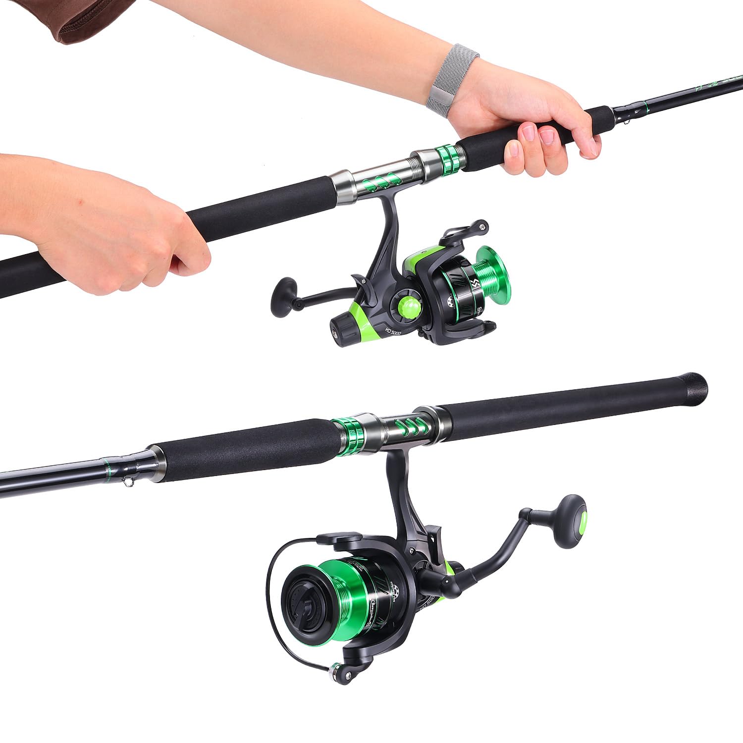 Sougayilang Catfish & Inshore Spinning Combo – 30LB Drag, 4.7:1, 13+1 Bearings, 2-Piece Medium Heavy Rod for Catfish, Striper, Redfish, Carp – Bottom Fishing : Sports & Outdoors