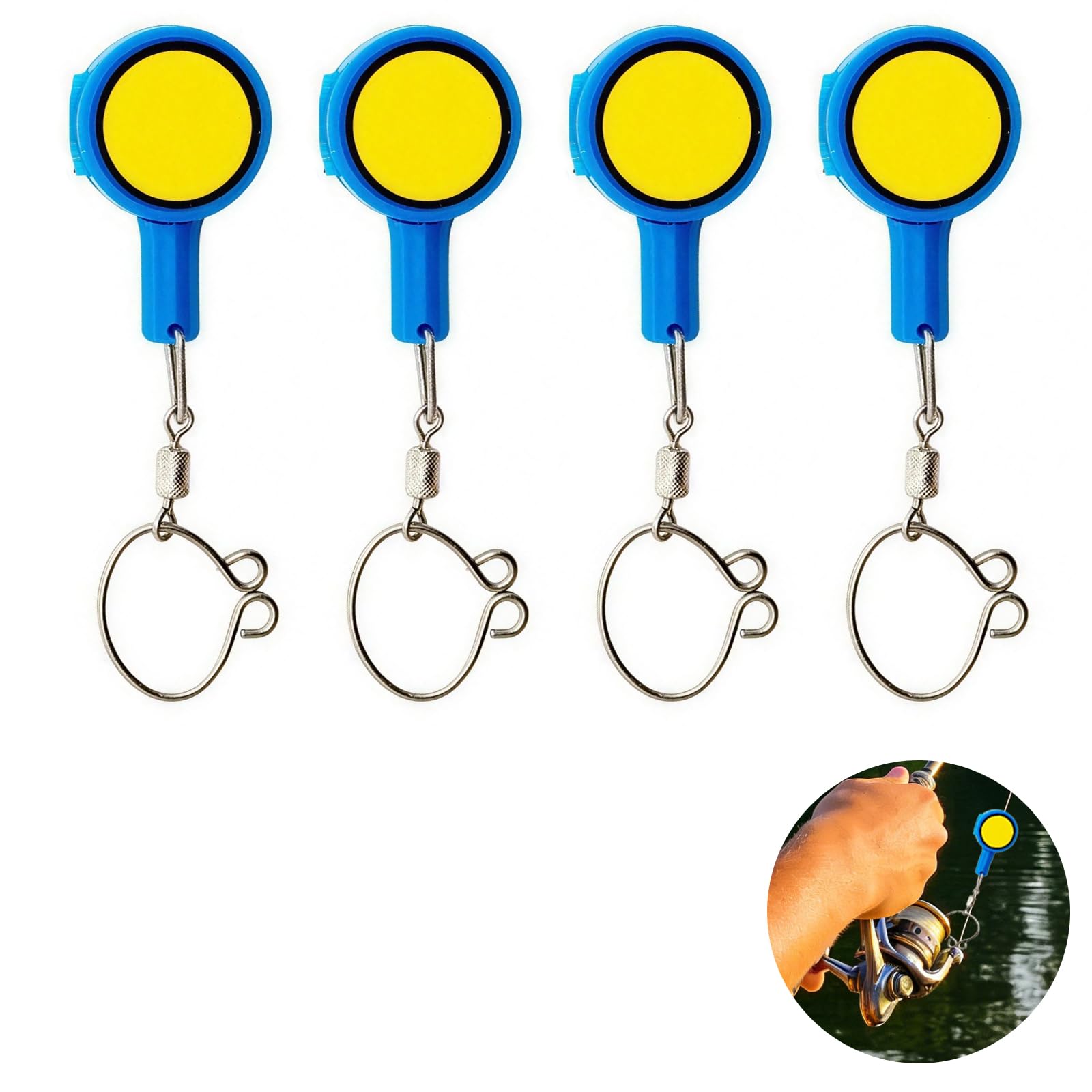 4 Pcs Fishing Knot Tying Tool, Fish Line Tie Tool Fish Tackle Hook Covers Hook Tyer for Sea Carp & Fly Sea Fishing Rigs Accessories for Tying Line to Hooks Fishing Gifts for Men Angler Expert Beginner