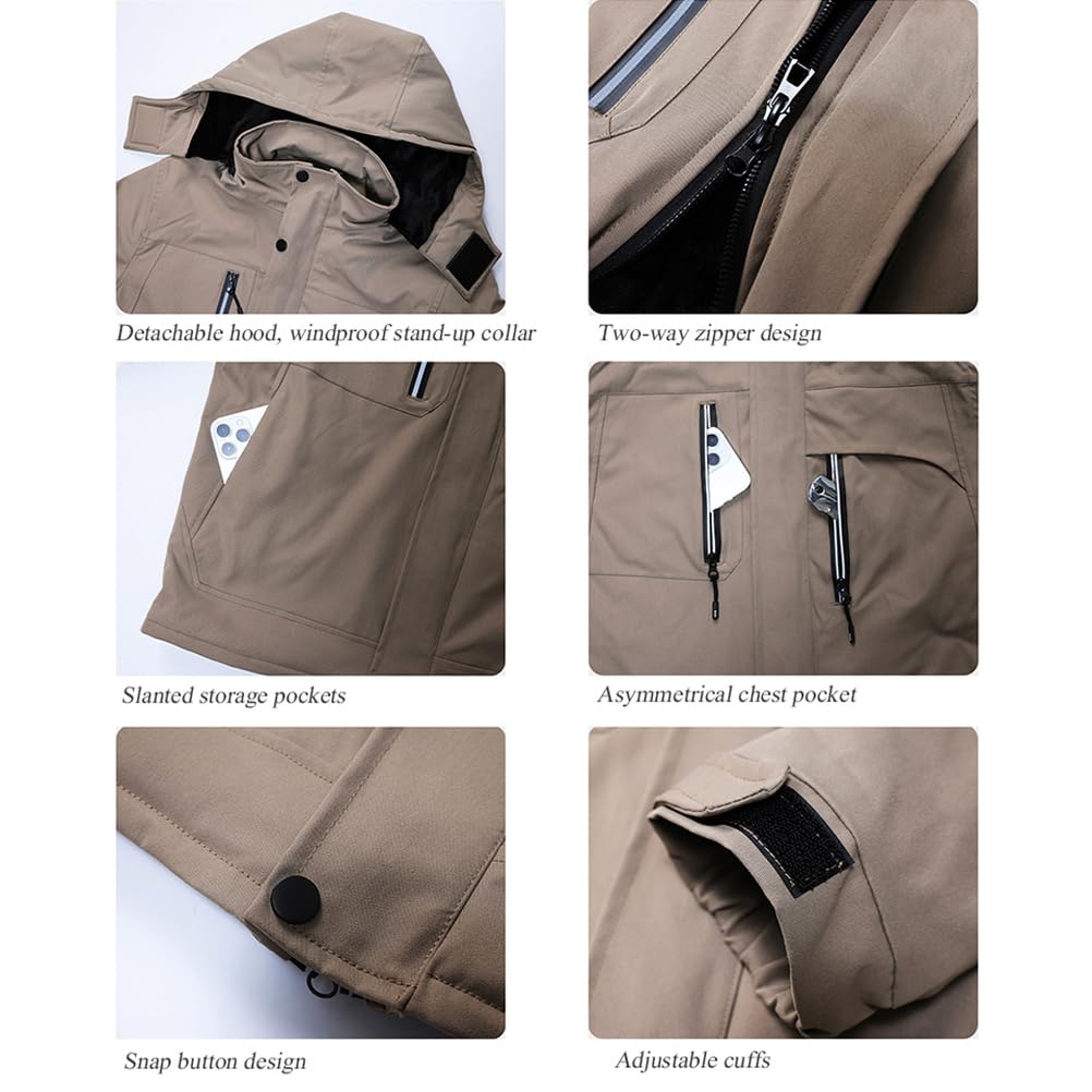 Tactical Suit - Conjunto de chaqueta y pantalones de forro polar térmico para exteriores, impermeable, 2 piezas para caza y uso militar