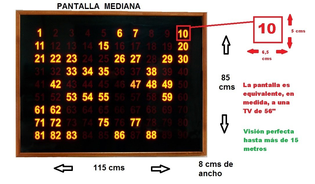 Pantalla Mediana Bingo ELECTRÓNICO