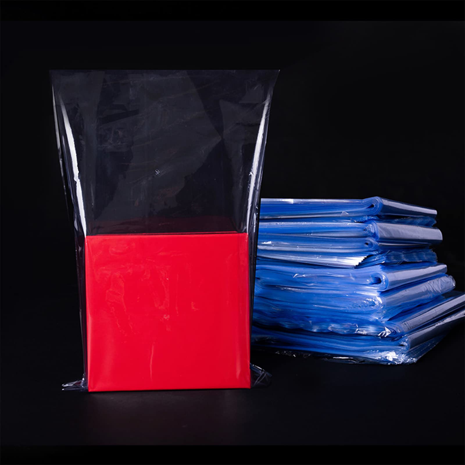 MACHSWON 100 Stück Schrumpffolie, PVC, transparent, 40 x 60 cm, Einzelanschluss, hitzeschrumpfbar, Folienbeutel zum Verpacken von Seife, Schuhen, Kerzen, kleine Geschenke, handgefertigt, DIY Handwerk